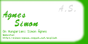 agnes simon business card